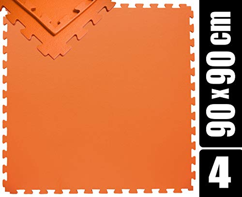 eyepower 1,2cm dick: 4x Bodenschutzmatte 90x90-3.2qm Pool Unterlage Outdoor Sportmatte Puzzlematte Pool Crosstrainer Laufband Matte Planschbecken Unterlage für Gartenpool Matten unter Swimmingpool