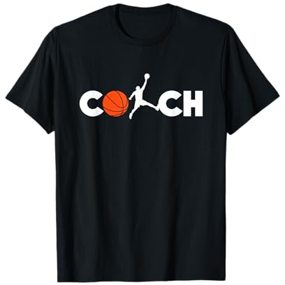 Coach Basketball T-Shirt fr Mnner - Schwarz, S, Kurzarm, Unisex, Sport