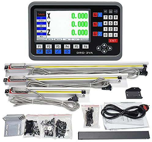 3 Achsen Digitalanzeige-kit mit Linear Maßstab Glasmaßstab 200mm+350mm+450mm Linearmaßstab, DRO 3 Axis Digital Readout Linear Scale 8 14 18 Kit, zum Fräsen Bohrmaschine, DHL Ship, 3-5Days Delivery