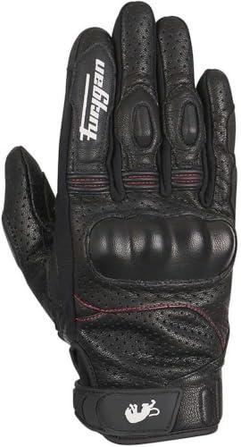 FURYGAN TD21 Gants de Moto Homme - Paume 100% Cuir & Perforé - Gants d'été - Ventilation optimale - Protection Métacarpes D3O - Tailles différentes.