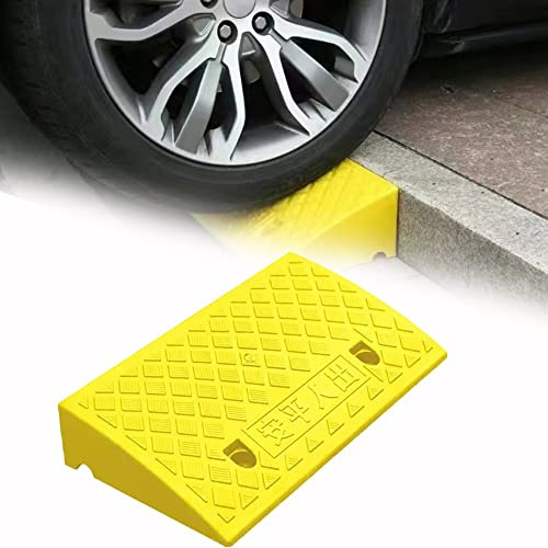 DIBAKO Kunststoff Bordsteinrampe Türschwellenrampe 9 cm -15 cm Hoch Schwellenrampe Leicht Auffahrrampe Rollstuhlrampe Für Auto Auffahrt Motorrad - rutschfeste (Color : Y, Size : 49 * 27 * 9cm)