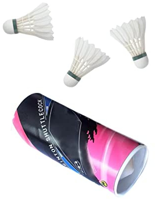 3 Stück Badminton Federbälle Badminton Birdies für Spieltraining Sport