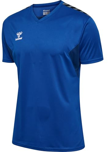 hummel Authentic PL Jersey Sport T-Shirt Herren Kurzarm - Sport Shirt Männer - Trikot - Normale Passform - aus 100% Recyceltem Polyester - Atmungsaktiv & Schnelltrocknend