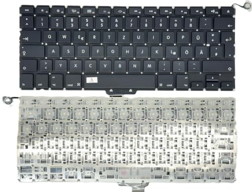 T-ProTek DE - Schwarz Tastatur Ohne Beleuchtung kompatibel für MacBook Pro 13 A1278 Mid-2010
