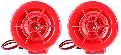 Glomora Sistema De Sonido De Alarma para Motocicleta, Reproductor MP3 Resistente Al Agua con Radio FM, Altavoz Antirrobo Y Amplificador USB