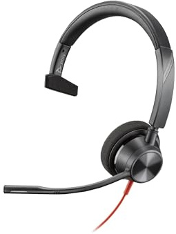 Poly Blackwire 3310-M Microsoft Teams zertifiziertes USB-C-Headset - Mono - USB Typ C, Mini-Phone (3,5 mm) - Kabelgebunden - 32 Ohm - 20 Hz - 20 kHz - On-Ear - Monaural - Ohrmuschel - 2,2 m Kabel