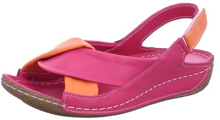 0779601 Da.-Sandalette magenta/papaya Gr. 39