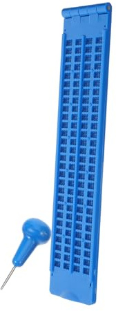 FRCOLOR 1set Lavagne Braille Punteruolo Per Scrittura Braille Per Non Vedenti e Portatile Riutilizzabile Design Blu