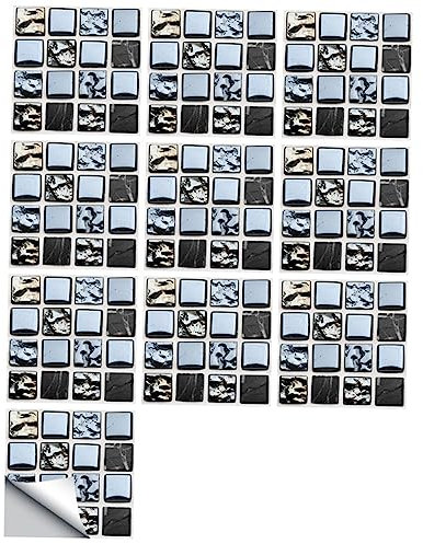 KITANDOVE 10stücke Selbstklebende Fliesen Wandsticker Für Küche Und Bad Wasserdichte Abnehmbare Dekoration Mit Design