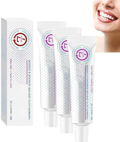 QRXALISA Adhesivo termoplástico para dentaduras postizas, Adhesivo para dentaduras postizas, Adhesivo para dentaduras postizas sin Pegamento, Adhesivo para fijación de dentaduras postizas