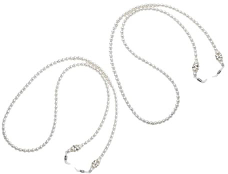 Veemoon 2stücke Brillenband-dekor Sonnenbrillen Imitation Perle Kette Seilgürtel Brillenzubehör Modische Kette Brillenband Für Sonnenbrillen