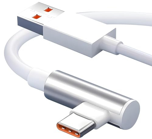 Supecesorio Câble USB C Charge Rapide, 120W 6A, 90 Degrés USB Type C 2M Charge Turbo 15/14T/13T/12X/12T/11T Pro/11 Lite/Ultra/ 14/13/12/11