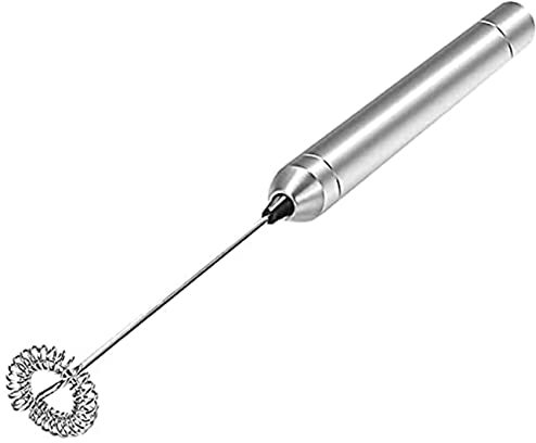 Sirxlevcy Electric Milk Frother Rod Stainless Steel Handheld Milk Frother Frother Battery Operation