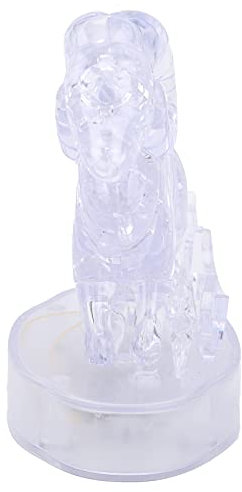 Acouto Sternbilder Crystal Puzzle 3D -Puzzle LED -Lichtdekoration für die Entwicklung des Gehirns, Heimdekoration, Transparentes Material (Widder)