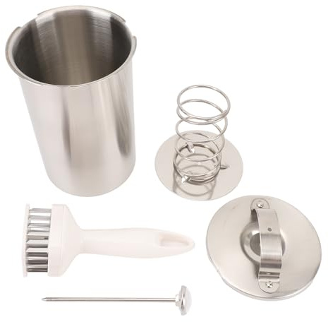 Omabeta Cubo de Carne Vaporizada de Acero Inoxidable, Olla de Cocción Al Cocinera de Presión de Carne con Termómetro para el Diseño de la Aguja de Tocino de Tocino (A)