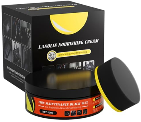 SHILLO del Tiro DE Car - Cuidado de neumáticos, Limpiador de Llantas | 100 g de de neumáticosimpermeables, Esmalte de neumáticosduradero contra el amarillamiento, bálsamo de neumáticosantienve