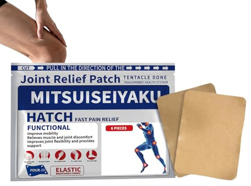 Parche de de rodilla, calcomanía suave y relajante, almohadilla de apoyo muscular articular con extracto natural, envoltura térmica autoadhesiva, ideal para el trabajo, hogar, viajes