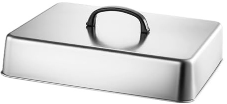 Skkpolo Cúpula para Fundir Queso, Cubierta para Plancha con Asa Antideslizante Tapa De Cubierta De Parrilla De Acero Inoxidable Campana para Hamburguesas para Barbacoa, Cocina, Bistec