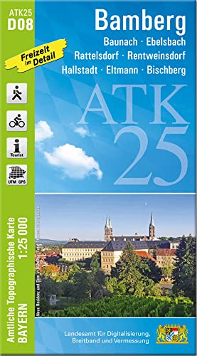 ATK25-D08 Bamberg (Amtliche Topographische Karte 1:25000): Baunach, Ebelsbach, Rattelsdorf, Rentweinsdorf, Hallstadt, Eltmann, Bischberg (ATK25 Amtliche Topographische Karte 1:25000 Bayern)