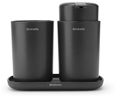 Brabantia Badezimmer-Set, Dunkelgrau, Set of 3