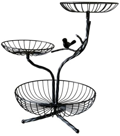 LANDTOM® Creative 3 Tier Metal Fruit Bowl/Fruit Basket/Fruit Tray/Organizer