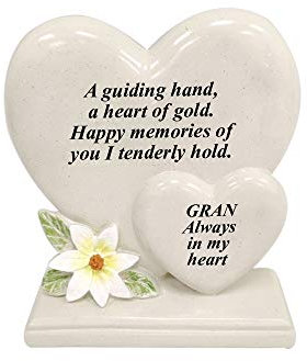 Placa conmemorativa personalizable con corazones dobles, decoración para tumbas, regalo en el recuerdo amoroso de tus seres queridos (Gran)