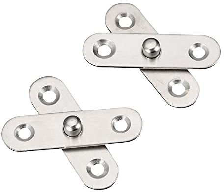 8 cerniere girevoli a 360°, in acciaio inox, con rotazione nascosta, per porta centrale, 57 mm x 16 mm