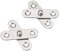 8 cerniere girevoli a 360°, in acciaio inox, con rotazione nascosta, per porta centrale, 57 mm x 16 mm