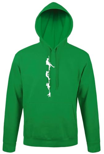 shirt84 Evolution Kletterseil Männer Kapuzen Hoodie Grün XXL