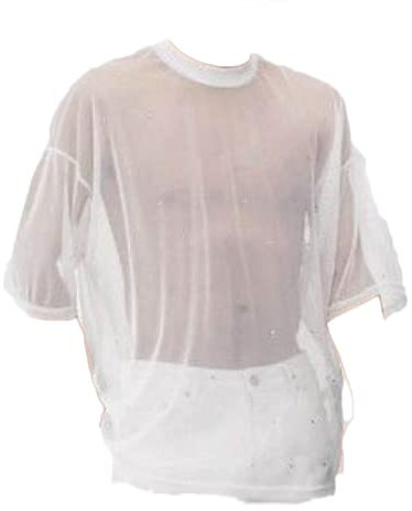 JPXJGT Camiseta Mangas Rejilla Camiseta de Malla Transparente para Hombre Sexy Camiseta de Malla Ropa Club (Color:White,Size:XXL)