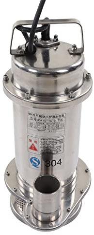 JMorCO Pompa dell'Acqua di Mare in Acciaio Inossidabile, 2860r/min Miniatura Domestica 750W Pompa Sommersa per Isolamento Elettrico per Maricoltura