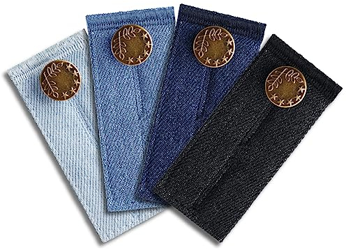 Vicloon Jeans Taille Erweiterung Knopf,4 Stück Hosen Knopf Verlängerung,verstellbare Hosenbunderweiterung,Hosen Knopfverlängerungen für Jeans