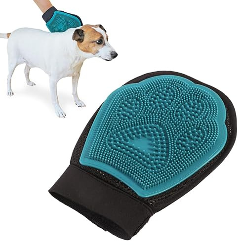 OATIPHO Pet Massage Grooming Glove for Gentle Deshedding Comfortable Breathable for Dogs and Cats Efficient Hair Removal Tool for Effortless Grooming Sessions