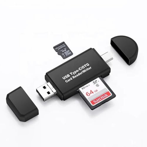 Quantum Leap SD Card Reader, SD/Micro, USB Type C Micro USB OTG Adapter and USB 2.0 Portable Memory Card Reader for SDXC, SDHC, SD, MMC, RS-MMC, Micro SDXC, Micro SDHC Card and UHS-I Cards