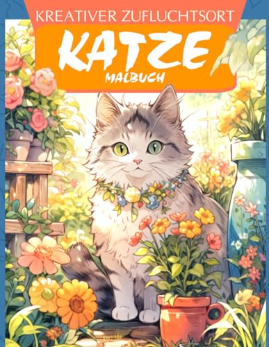 Kreativer Zufluchtsort Katze Malbuch: Malvorlage Katze, Skurrile Designs, Die Den Charme Katzenartiger Freunde Feiern