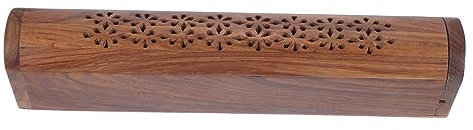 HOMOCONO Holz Räucherstäbchenhalter Kreativer Lotusform Stil Antikes Klassisches Schalen Design Wohnaccessoires Dekoration Aromatherapie Entspannung Tablett Buddhisten Geschenk