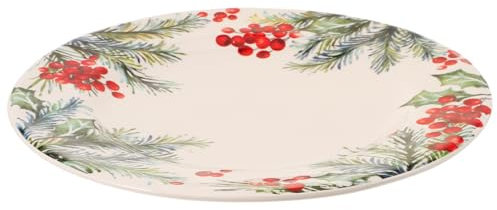 TOPBATHY Bandeja De Navideñas Platos Navideños De Cerámica Platos De Postre Hogar De Desayuno Para Fiestas Navideñas