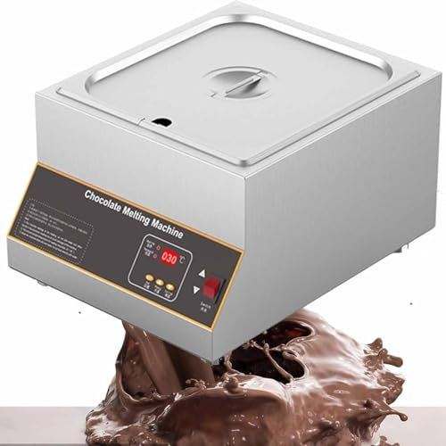 Fundidor de chocolate profesional Dispositivo fusión de chocolate Dispositivo control de temperatura Olla para fundir chocolate Olla para templar chocolate Uso comercial Amantes del chocolate,1tank