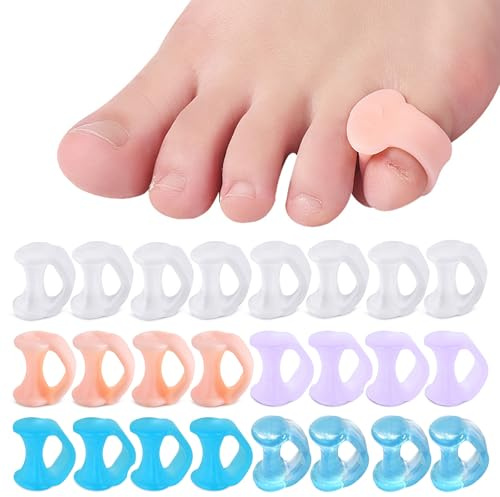 Zehentrenner Zehenspreizer kleiner zeh Zehenstrecker toe spacer - 16PCS zehenspreizer hallux valgus für Vermeiden Überlappende Zehen und Schützen Zehen (4 Farben)