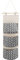 FuninCrea Hanging Storage Bag, 3-Layer Practical Wall Hanging Storage Bag, Cotton Linen Waterproof Fabric Door Hanging Pocket Organizer, Wall Hanging Finishing Bag Sundry Bag for Home (grey)
