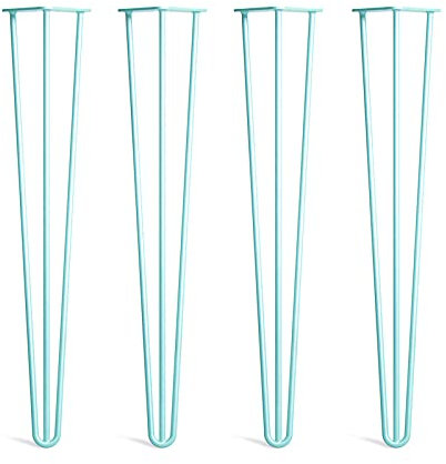 Generisch Haarnadelbeine aus Metall, Möbelfüße, 4er-Set, 10 cm (4 Zoll), goldene Haarnadel-Tischbeine für DIY-Möbelprojekte