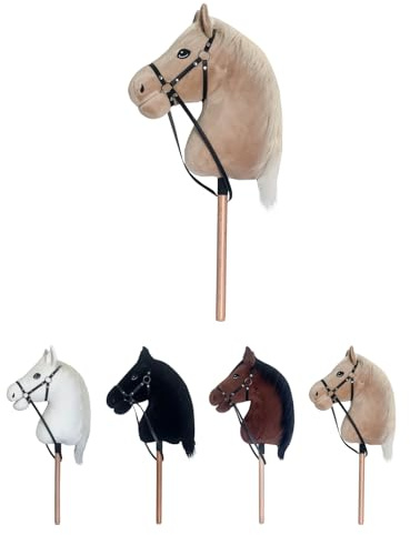 RL24 - Imperial Riding Hobby Horse IRHFree Spirit – Beige | Steckenpferd aus Plüsch mit Holzstock & kurzer Mähne – ideal für Hobby Horsing