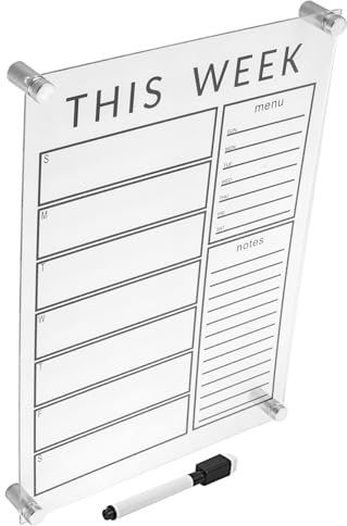Gadpiparty Wochen-nachrichtentafel Löschbare Wochen-memotafel Wochenplantafel Für Zuhause Büro Und Schule Hochwertiges Material Einfach Zu Bedienen Reinigen
