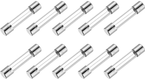sourcing map Glassicherung, 10 A, 250 V, 5 x 20 mm, Zeitverzögerung, UL-gelistet, träge Sicherung für Haushaltsgeräte, 10 Stück