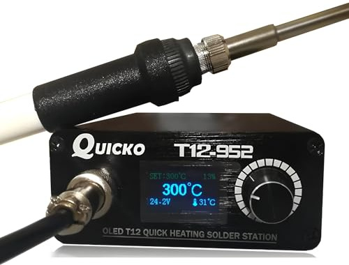 QUICKO Quick Heating T12 Lötkolbenstation elektronische Lötstation 2020 Neue Version STC T12 OLED Digitale Lötstation T12-952(QUICKO T12-952 Kit II)