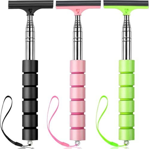 Retractable Side Mirror and Windshield Squeegees Wiper for Cars – Telescopic Rearview Mirror Cleaning Tool for Rain, Snow, Fog & Dust – Universal Extendable Car Mirror Cleaner for SUVs,