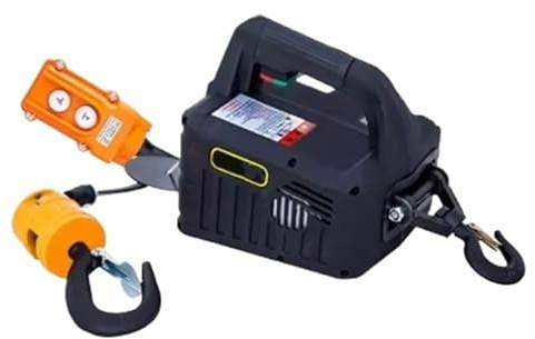 TILIEINE Paranco Elettrico Paranco Elettrico Portatile 3 in 1 con Telecomando Wireless, verricello, Gru, Gancio e puleggia. Argani elettrici(Wire Control,300KG 11.8M)