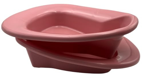 Heavy Duty Stackable Plastic Bedpan, Rose (Pack of 2)