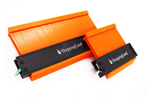 The Super Gauge Form- und Konturenwerkzeug,Konturenlehre 25.4 cm & 12.7 cm verstellbar,Form-Duplikator-Profillehre mit Schloss,Holzbearbeitungsschablonen Konstruktionswerkzeuge (Inbusschlüssel-Stil)