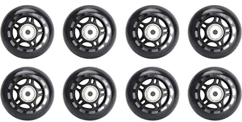 SSCYHT Packung mit 8 Inline Skate Ersatzräder mit ABEC-7 Lagern 76 mm 80 mm 82A PU Rollen für EIN Paar Inliner,76mm